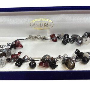 Gold Trail Jewelers - Dawson city - chunky Onyx Metallic gemstone Necklace